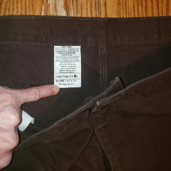 Men's Brown Work Pants - Picture 4 of 5